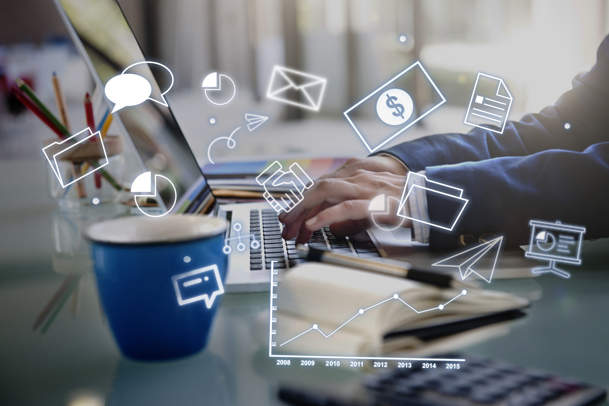 Estrategia de gestión corporativa Solución de concepto de marca