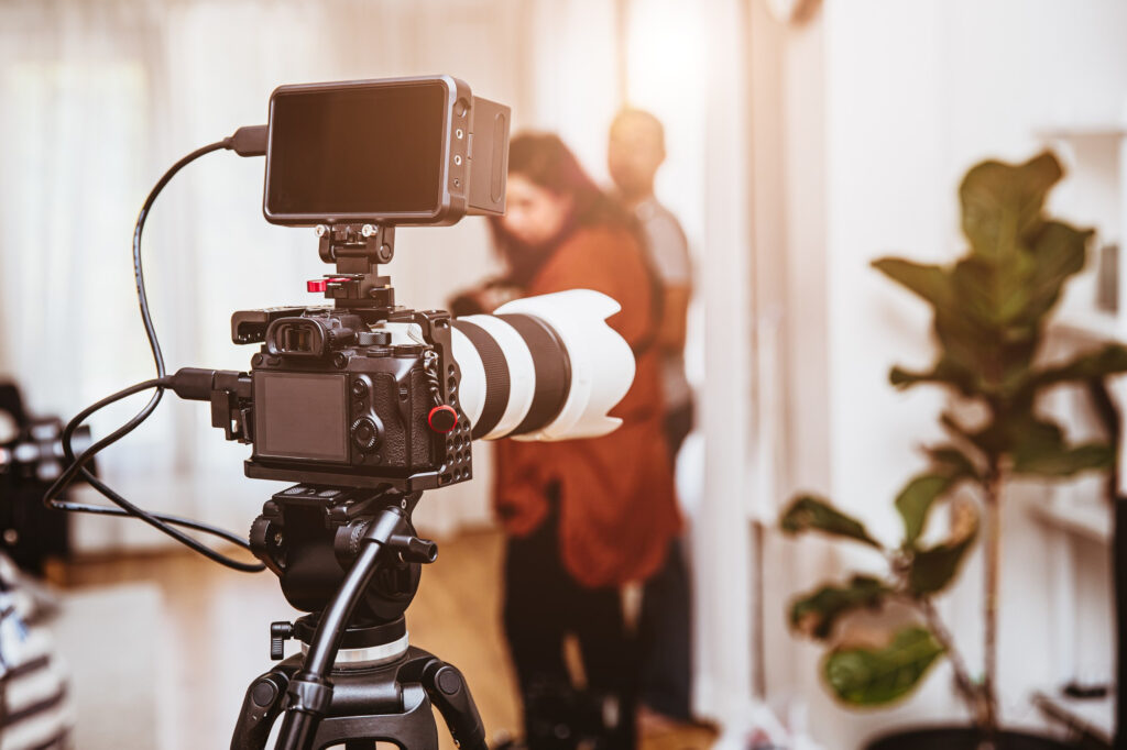 Configuración de equipos de cámara digital sin espejo de cinematografía