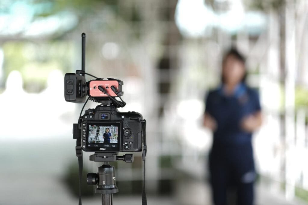 Primer plano de la cámara